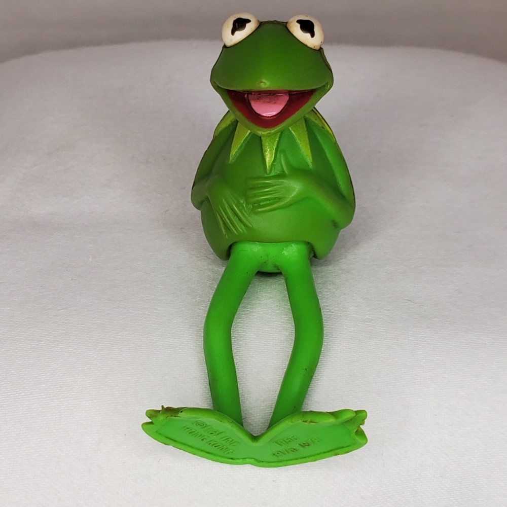 Kermit The Frog Puppet 1978 Vtg Toy Muppets Plastic Figure Hong Kong READ